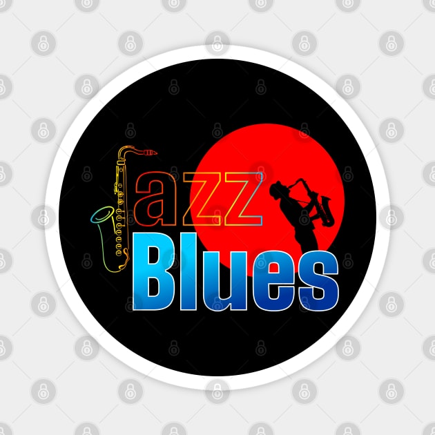 Jazz Blues | Music Lovers Magnet by VISUALUV